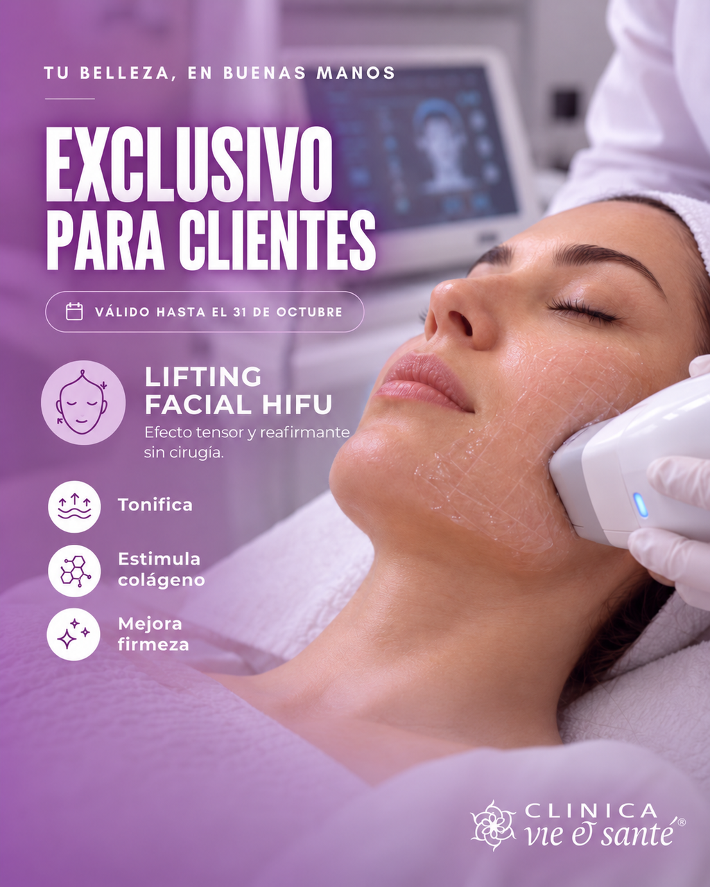 Promo Octubre · Lifting facial HIFU