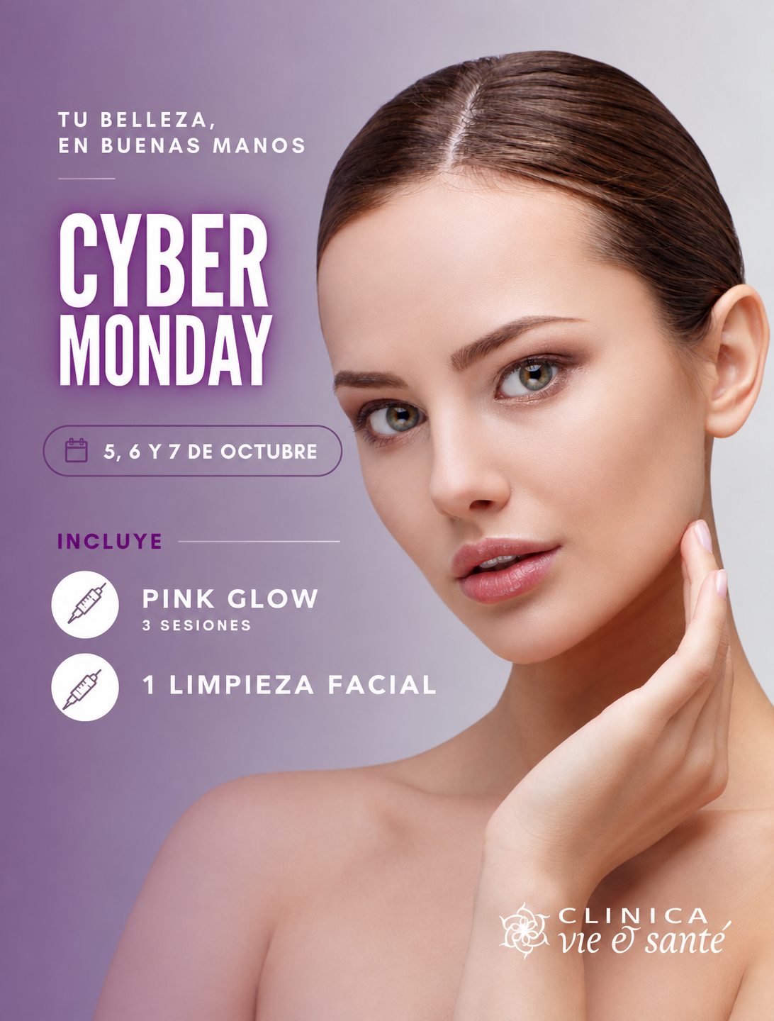 Cyber · Pink Glow 3 sesiones + Limpieza Facial