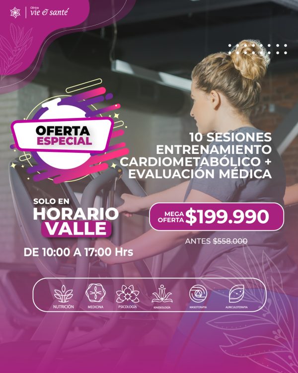 10 sesiones entrenamiento cardio metabólico horario valle a un precio increible